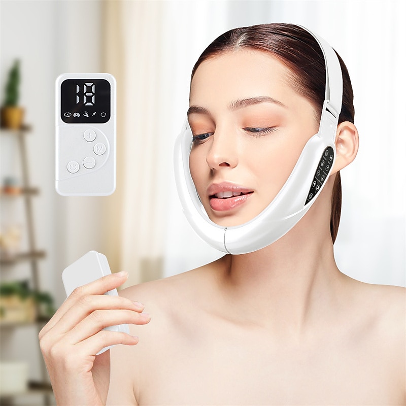 New EMS Face Lifting Machine Double Chin Remover Face Slimmer V - Face Lift Skin Tightening Device Facial Vibration Massagers 2025 - $35.99 –P1