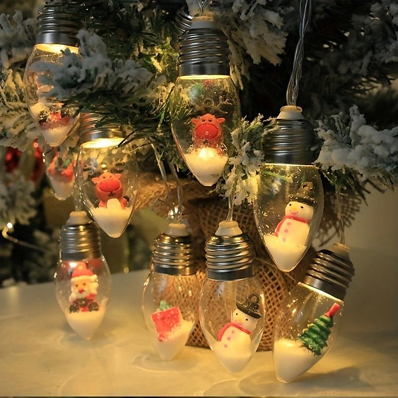 Christmas Snow Globe String Lights For Wishing Bottle Garden Backyard Patio Wedding Party Indoor Outdoor Xmas Decorations, Powered By Battery Box(No Batteries) 2025 - $12.99 –P2