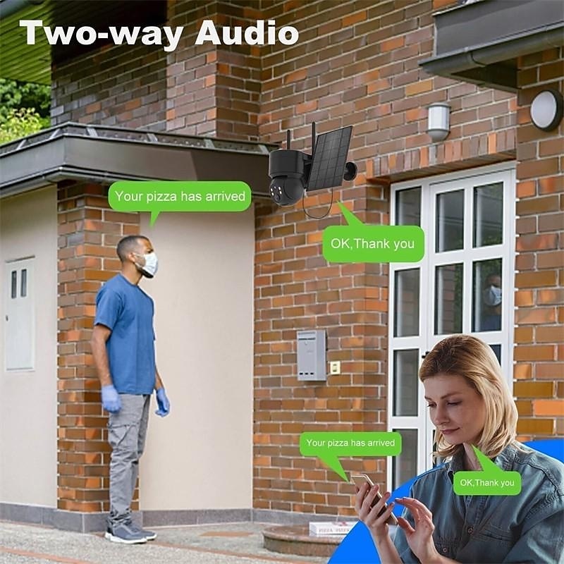Solar Charging Waterproof Outdoor IP Security Surveillance Cam Wireless WiFi PTZ Camera Speed Dome CCTV Full Color Night Vision Motion Detection Built-in Large Batteries Two-Way Audio 2025 - $134.99 –P11