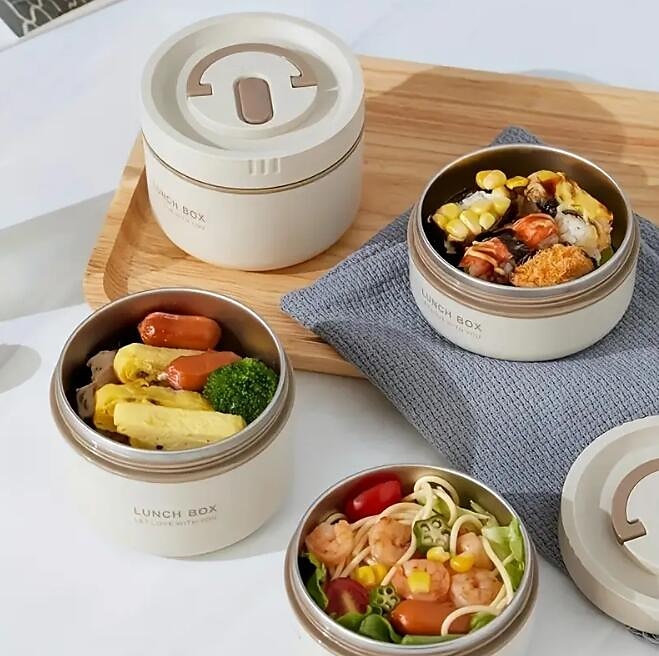 izolovaný obědový box, bento box, přenosná izolovaná nádoba na oběd, stohovatelná nepropustná nádoba na jídlo z nerezové oceli, pro teenagery škola, jídelna, škola zad 2025 - $34.99 –P7