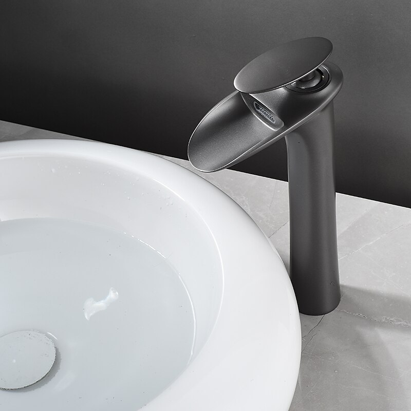 Bathroom Sink Faucet - Waterfall Electroplated / Painted Finishes Centerset Single Handle One HoleBath Taps 2025 - $97.99 –P2