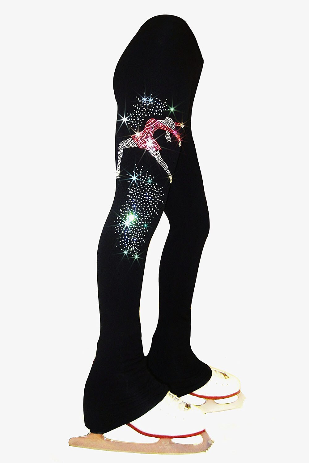 Figure Skating Pants Women's Girls' Ice Skating Bottoms Black Stretchy Training Competition Skating Wear Thermal Warm Crystal / Rhinestone Ice Skating Figure Skating 2025 - $49.99 –P1