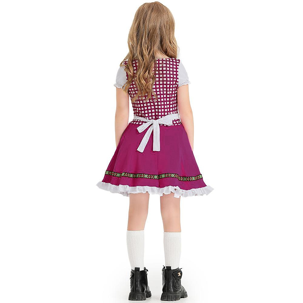 Víspera de Todos los Santos Oktoberfest Vestidos Disfraz Falda acampanada Oktoberfest / Cerveza bávaro traje de cosplay Viena prados Chica Carnaval Fiesta / Noche Paño de estilo tradicional Vestido 2026 - $38.99 –P3