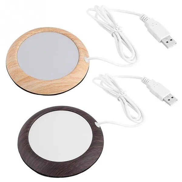 עד 80 מעלות צלזיוס מחמם כוס קפה ספל קפה usb צלחת מחמם חשמלי שולחני כוס גרגר עץ מחמם ספל משקאות מחמם מחצלת תה קפה חלב תחתיות לחימום למשרד & בית 2025 - $19.99 –P9