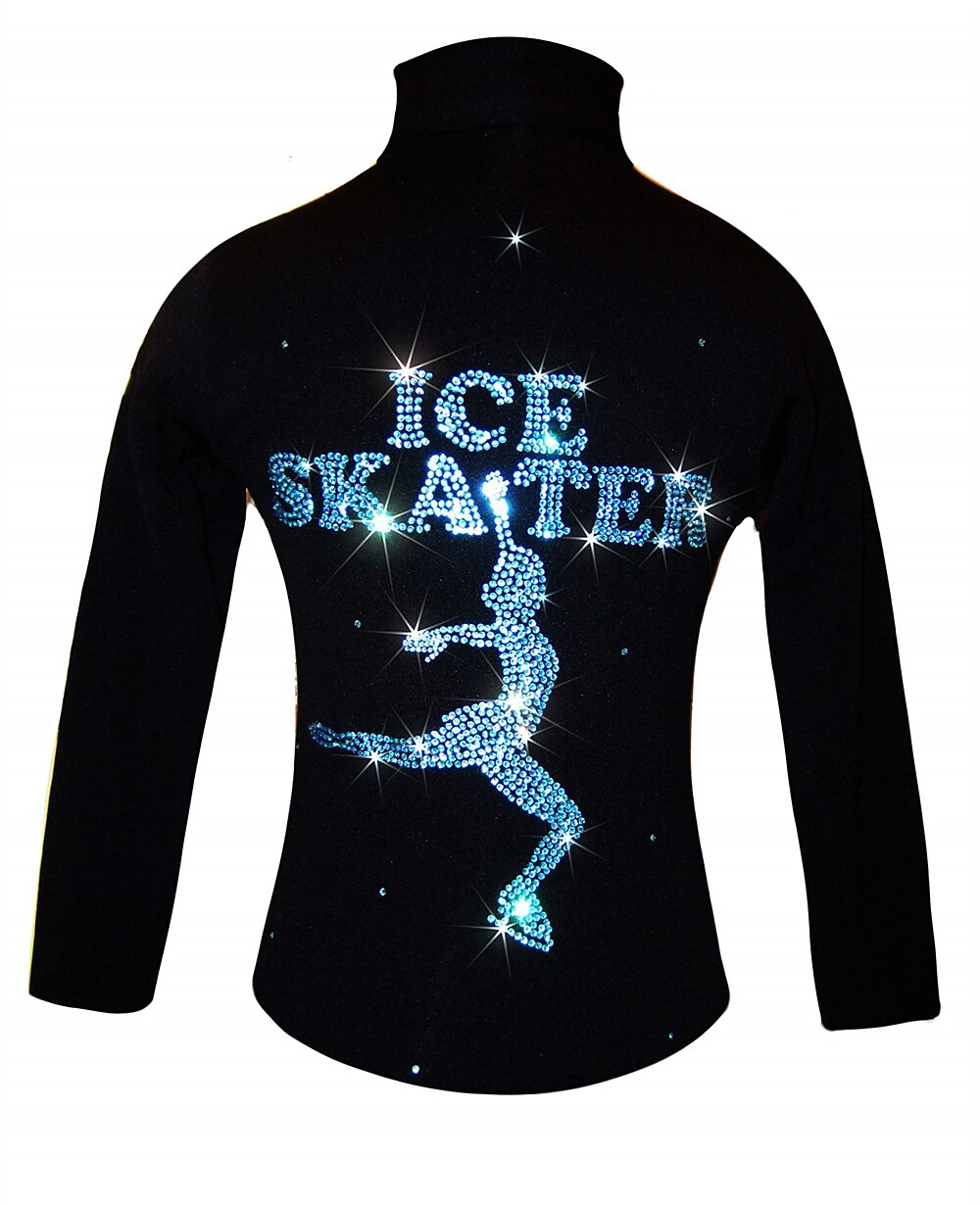 Figure Skating Fleece Jacket Women's Girls' Ice Skating Jacket Top White Red Blue Stretchy Training Competition Skating Wear Thermal Warm Crystal / Rhinestone Long Sleeve Ice Skating Figure Skating 2025 - $49.99 –P2