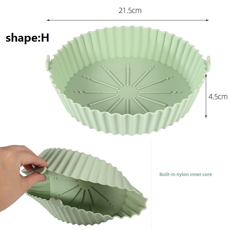 2 Pack Air Fryer Silicone Pot, Food Safe Nonstick Air Fryer Silicone, Heat Resistant, Easy Clean, Reusable Replacement Flammable Parchment Liner, Suitable for Fryer, Oven, Microwave 2025 - $13.99 –P7