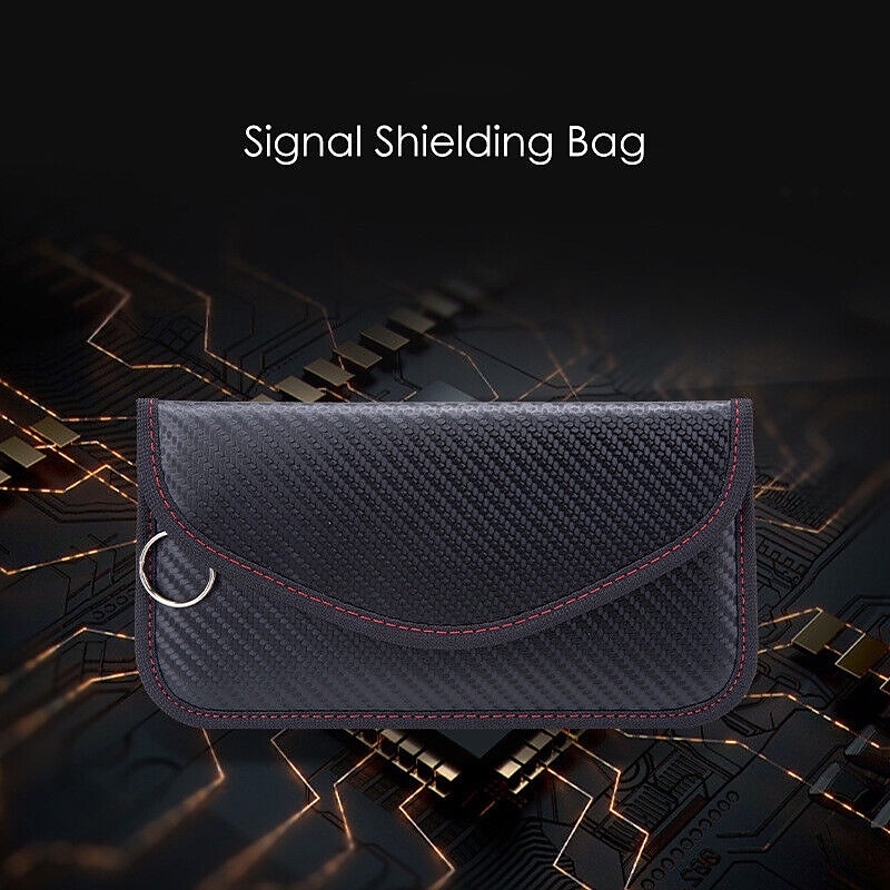 1pc Faraday Bag For Phones Car Keys RFID Signal Blocking Bag Carbon Fiber Case Privacy Protection Key Fob, Anti-Tracking Anti-Hacking Case BlockerYou can clic 2025 - $15.99 –P7