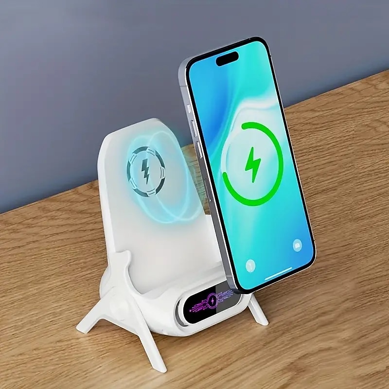 caricatore wireless 15 w per telefono cellulare staffa di ricarica wireless supporto di ricarica wireless portatile per ios & androide del 2025 a $22.99 –P1