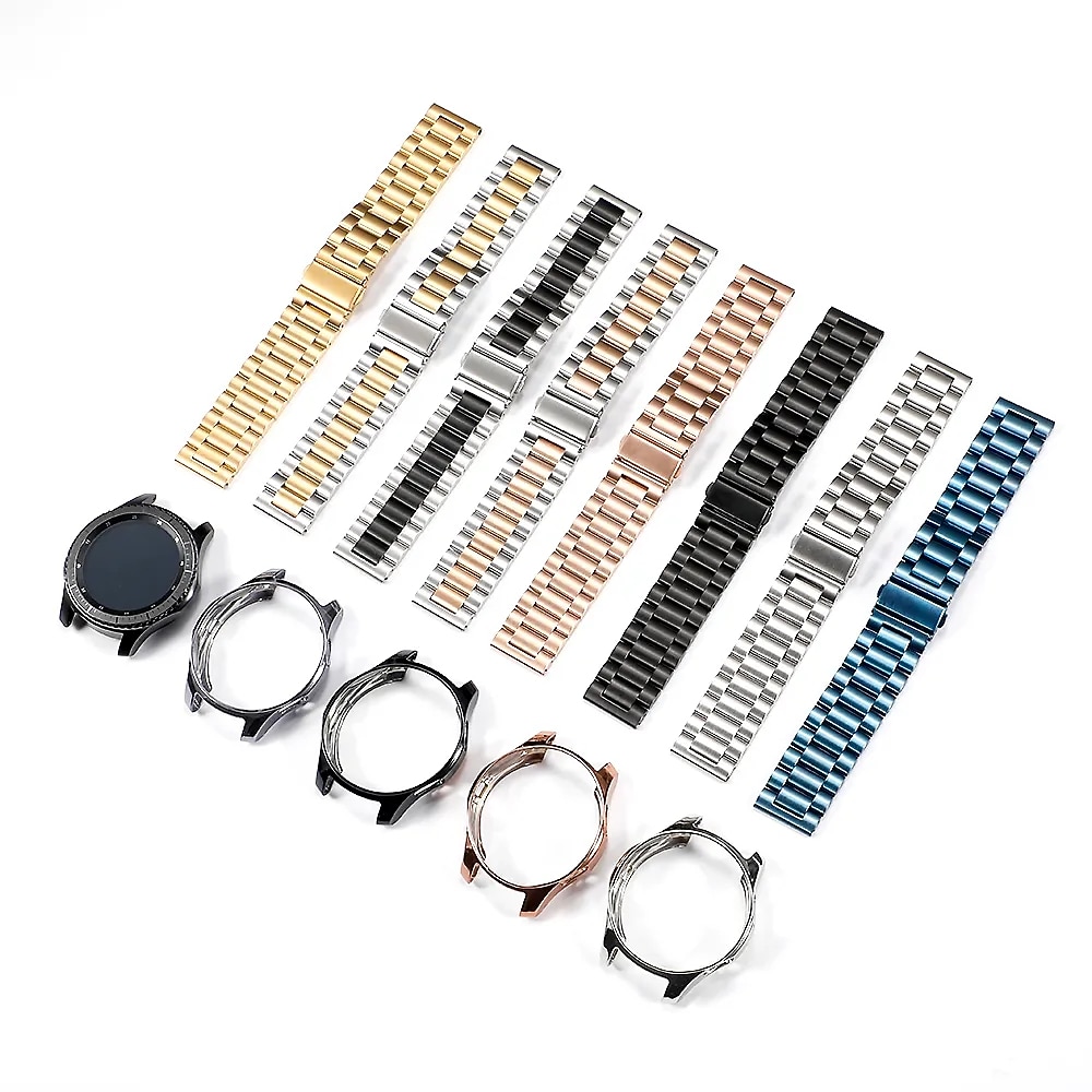 Watch Band for Samsung Galaxy Watch 6 5 4 40/44mm Watch 6 Classic 43/47mm Watch 5 Pro 45mm Watch 4 Classic 42/46mm 3 41mm Stainless Steel Replacement  Strap with Case Sport Band Wristband 2025 - $18.99 –P2