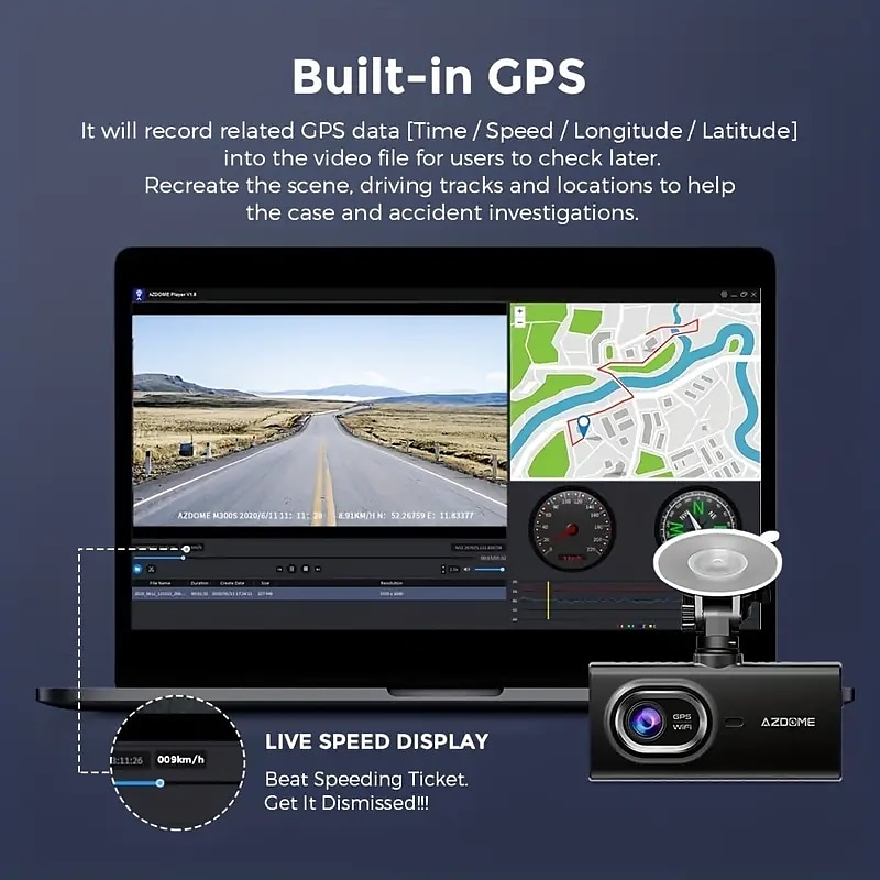 3 Channel Dash Cam128GB EMMC StorageBuilt In WiFi GPS 4'' IPS Touch Screen Front Cabin Rear 1080P Dash Cam IR Night Vision Parking Mode 2025 - $478.79 –P6