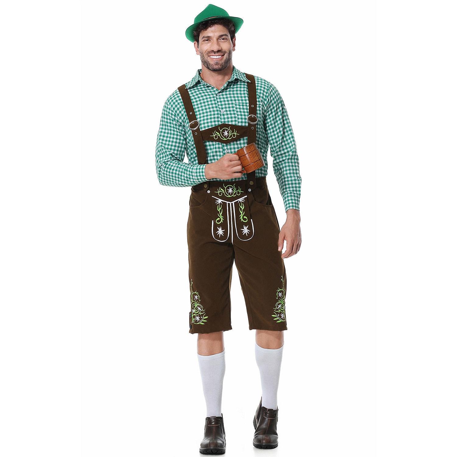Oktoberfest Lederhosen Shirt Bavarian Bavarian German Wiesn Men's Traditional Style Cloth Blouse Shorts Hat 2026 - $66.99 –P17