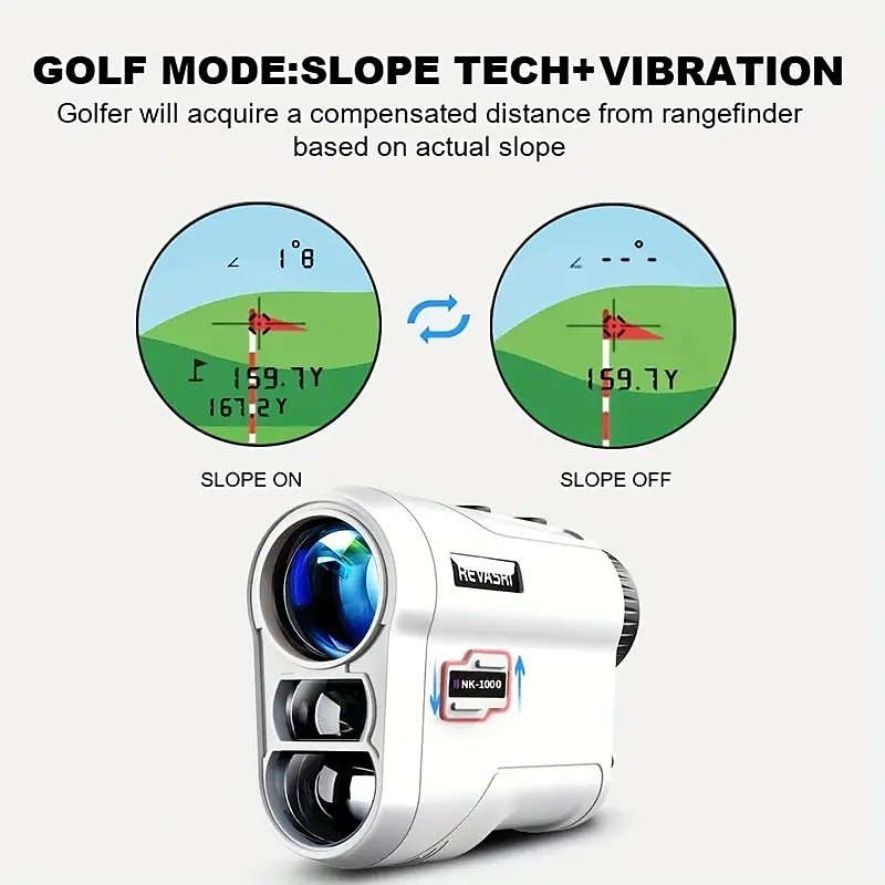 Golf Rangefinder With Slope And Pin Lock Vibration External Slope Switch For Golf Tournament Legal Rangefinders With Rechargeable Battery 1000YDS Laser Range Finder 2025 - $205.29 –P6