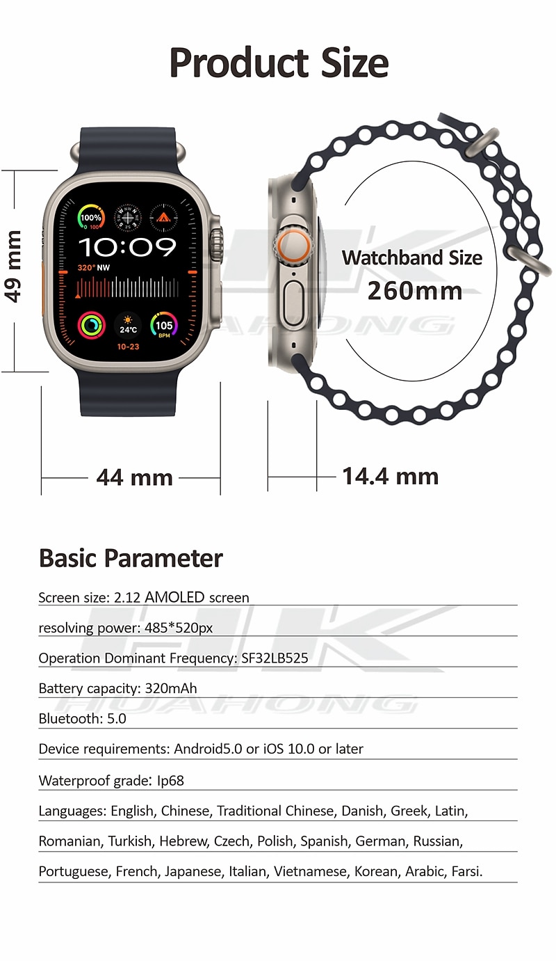 The latest version of HK HK9 ULTRA 2 SMART WATCH: Buy Online at Best Price  in Egypt - Souq is now