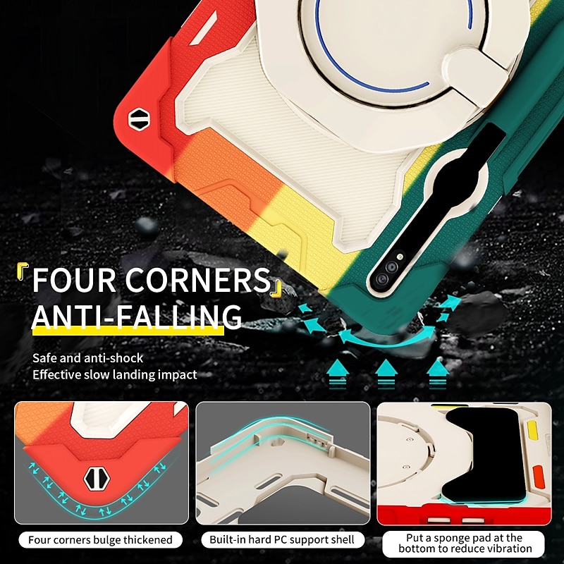 Tablet Case Cover For Samsung Galaxy Tab S9 11 inch S8 Ultra 14.6'' S8 Plus 12.4'' S8 11'' S7 Plus FE S7 11'' A 8.0" A8 A7 Lite Portable Handle Pencil Holder Armor PC Silicone 2025 - $24.99 –P7
