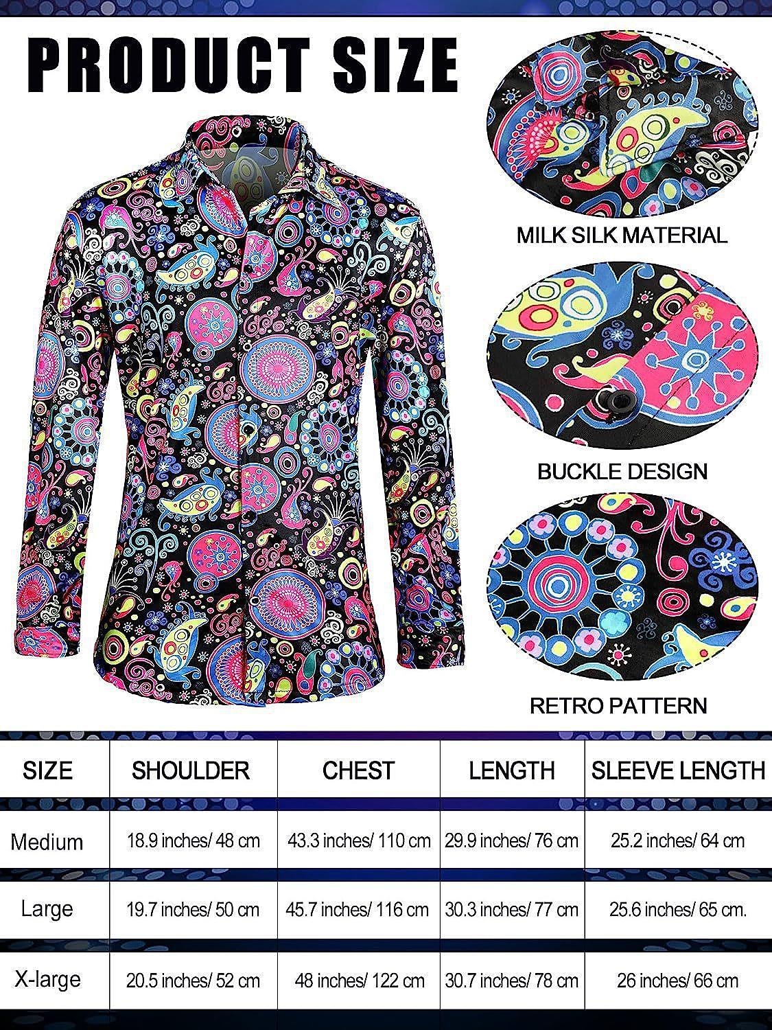 2026年 男性用 レトリ／ヴィンテージ ヒッピー 1970年代 コスチュームアクセサリーセット ブラウス / シャツ コスプレウィッグ  のために  ハロウィーン マスカレード  コレクション – $43.99 –P8