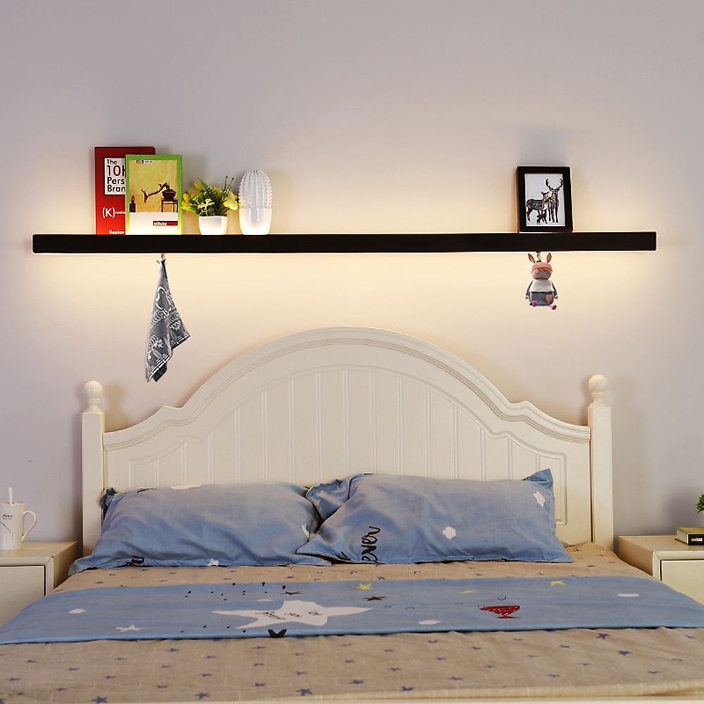 Mensola per lampada da parete lunga minimalista, lampada da parete moderna a LED 60/80/100/120 cm, comodino, camera da letto, soggiorno, applique da parete per interni in alluminio, applique 110-240 V del 2025 a $99.99 –P4