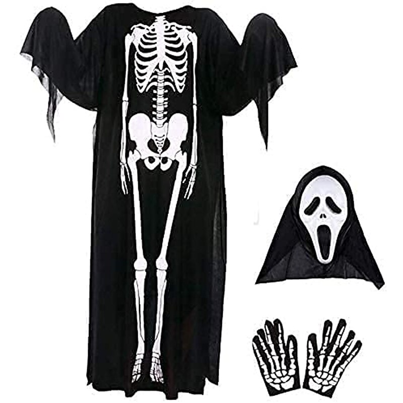 ghostface kostuum masker handschoenen duivel ghost skelet cosplay kostuums horror maskers ghost gezicht scream helm griezelig halloween party maskerade mardi gras 2025 - $19.49 –P3