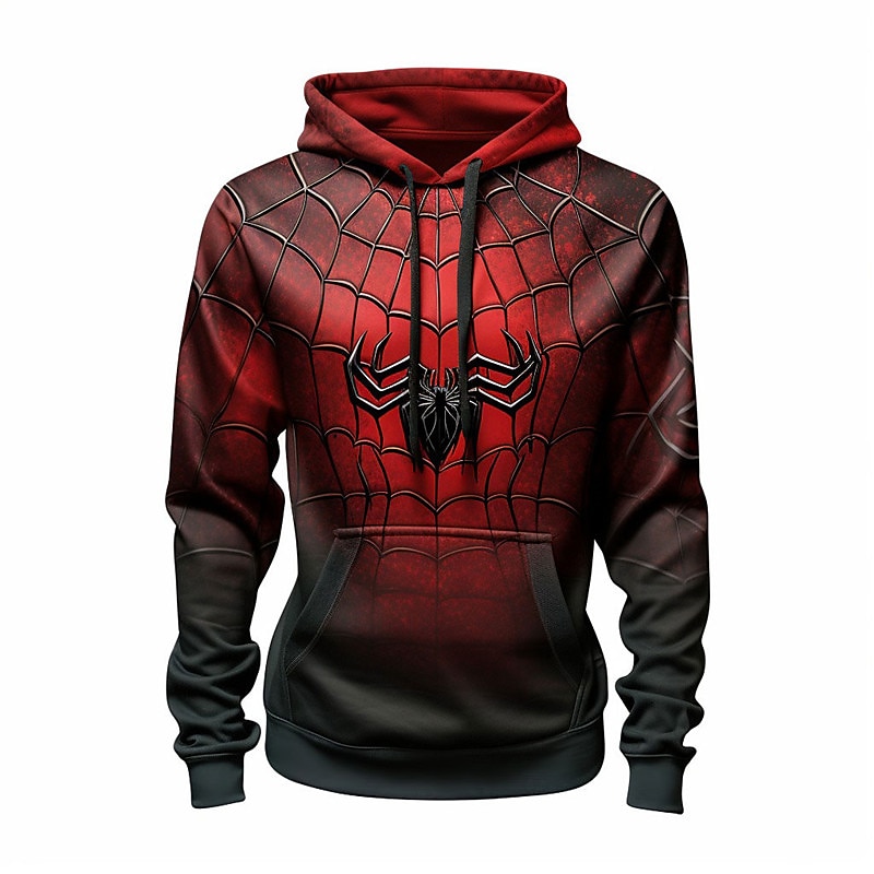 Męskie Graficzny Pająki Bluza z Kapturem Z kapturem Bluzy Bluza z Kapturem Długi rękaw Bluza z kapturem Kaptur Moda Druk 3D Sporty na świeżym powietrzu Święto Urlop Druk niestandardowy #1 Nadruk 2025 - $29.99 –P5
