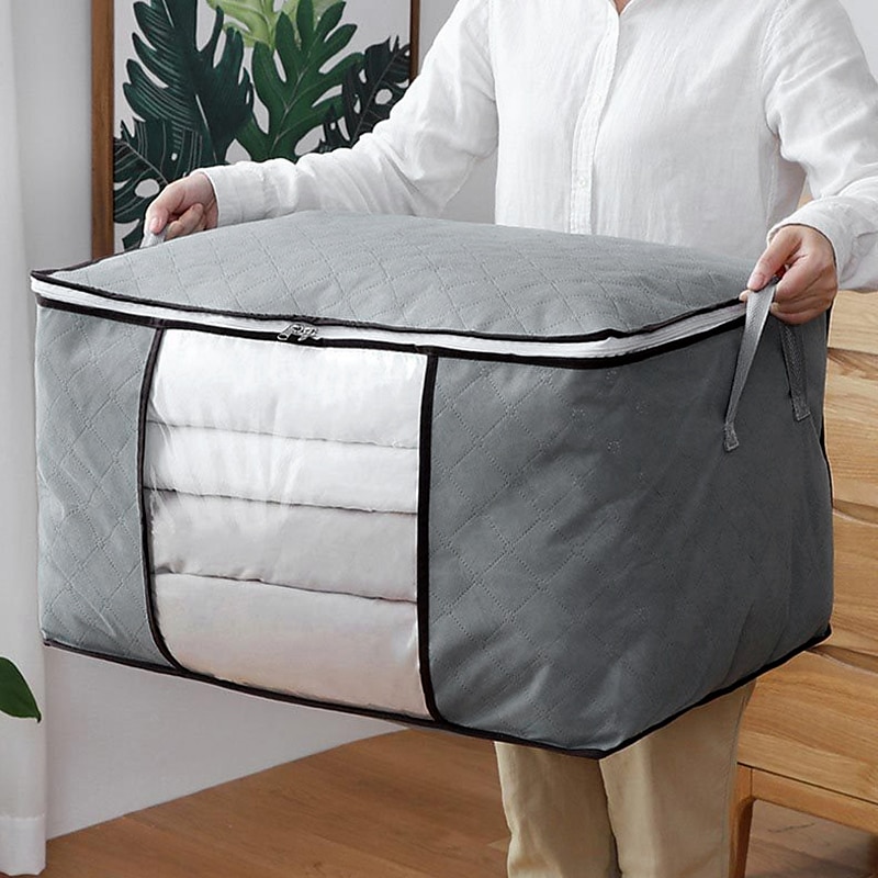 6pcs Clothes Comforter Storage Bags 90L Large Capacity Clothing Organizers with Reinforced Handles Thick Breathable Fabric Foldable Underbed Containers for Bedding Comforter Blank 2025 - $35.99 –P6