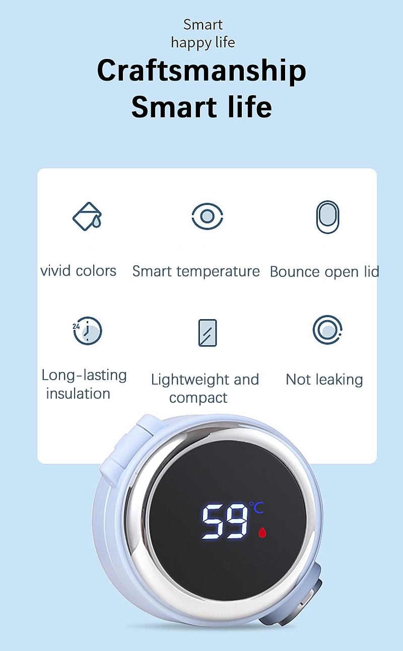 Smart Thermos Mug Mini Stainless Steel Thermos Cup Portable Leak Proof Water Cup with Filter Water Vacuum Tea Coffee Bottle Cup 2026 - $21.99 –P2