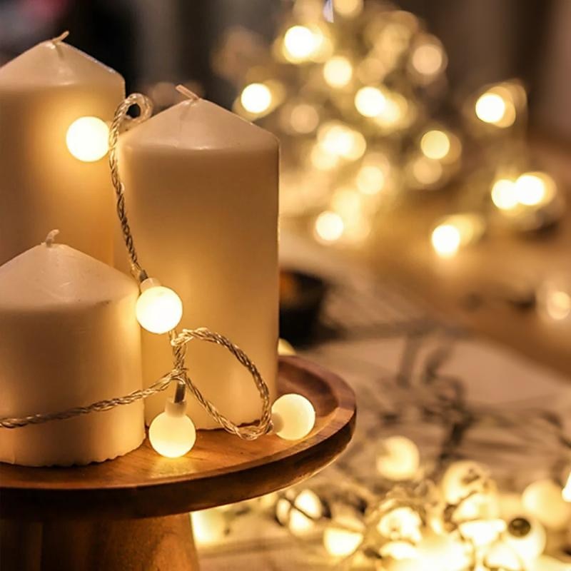 LED String Lights 3M-20LED 6M-40LED 10M-80LED Ball Lights USB Bulb Light String Waterproof Outdoor Wedding Christmas Holiday 2025 - $6.99 –P6