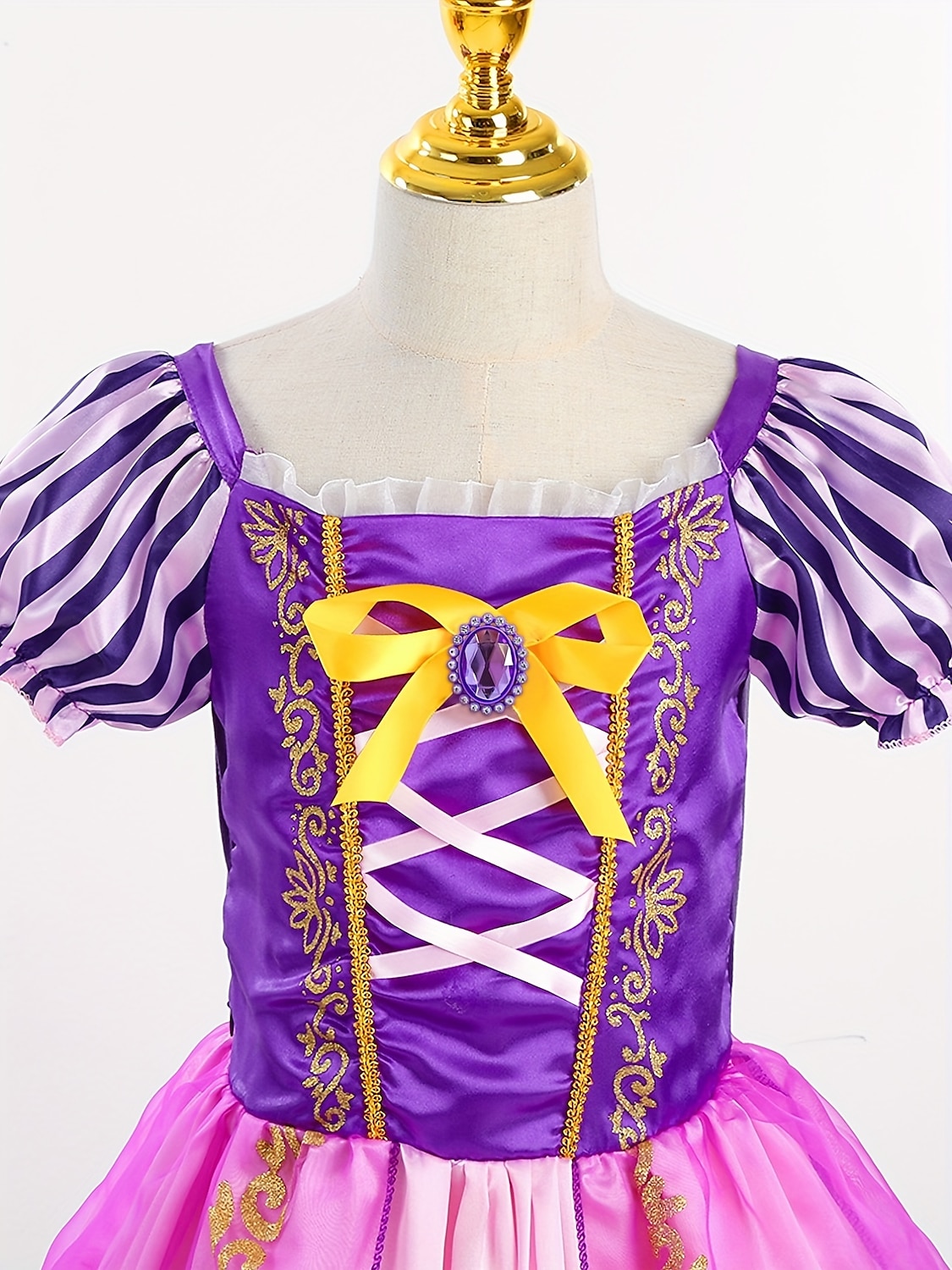 Rapunzel Pohádkové Princeznovské Květinové šaty Téma Party Kostým Tylové šaty cosplay Filmové kostýmy for Dívčí Dětské Karneval Plesová maškaráda Svatební Svatební host 2025 - $38.99 –P3