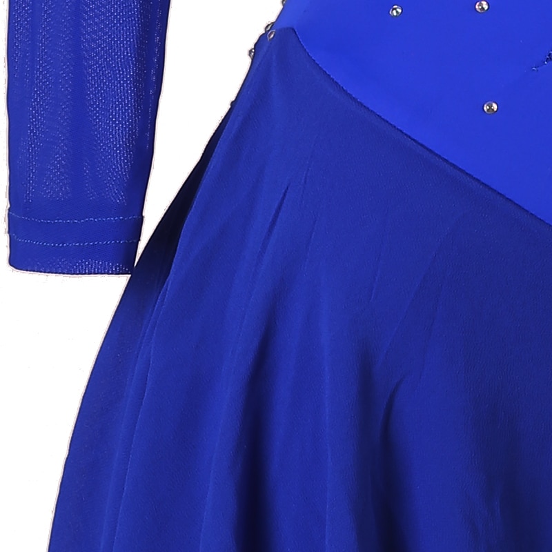 Rochie de Patinaj Artistic Pentru femei Fete Πατινάζ στο πάγο Rochii Negru Bleumarin Peteci Deschide Înapoi Plasă Înaltă Elasticitate Antrenament Competiție Ținută Patinaj Clasic Manșon Lung Patinaj 2025 - $112.99 –P14