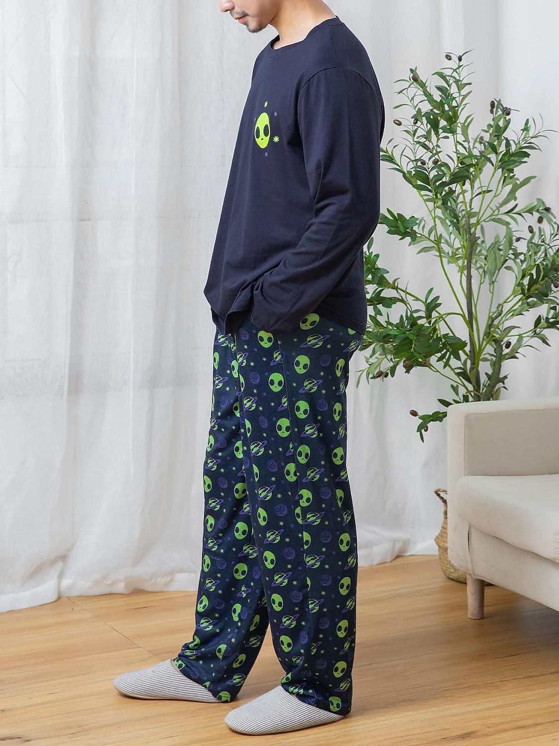 Homens Loungewear Roupa de Dormir Conjunto de Pijama Top e calça de pijama 2 Peças Estampas Abstratas à moda Casual Conforto Casa Diário Misto de Algodão Conforto Gola Redonda Manga Longa Camiseta de 2025 por $25.99 –P6