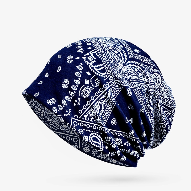 Unisex Cappello a cuffia Berretto lavorato a maglia Nero Bianco Poliestere Stampa Viaggi Esterno Da mare Modello Antivento Caldo del 2026 a $12.49 –P3