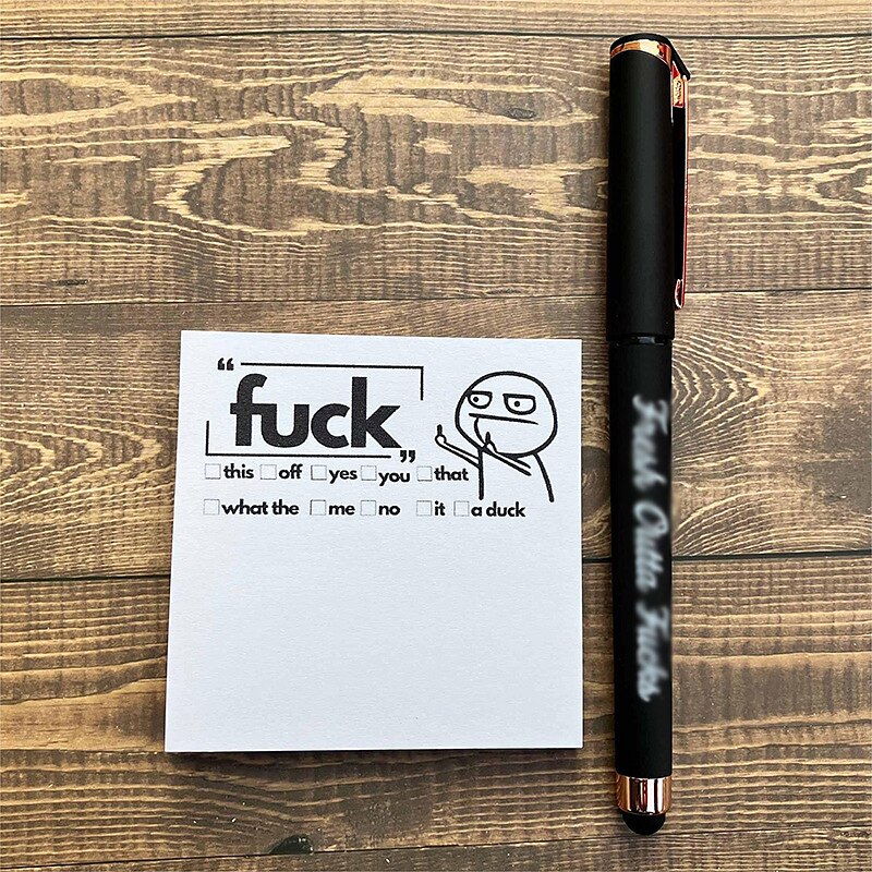 Funny Sticky Note, Funny Spoof Post-it Notes and Pens, Fuck Off Sticky  Notes for Study Office Supplies, Notebook Labels, Unique Gift 2023 - € 6.99