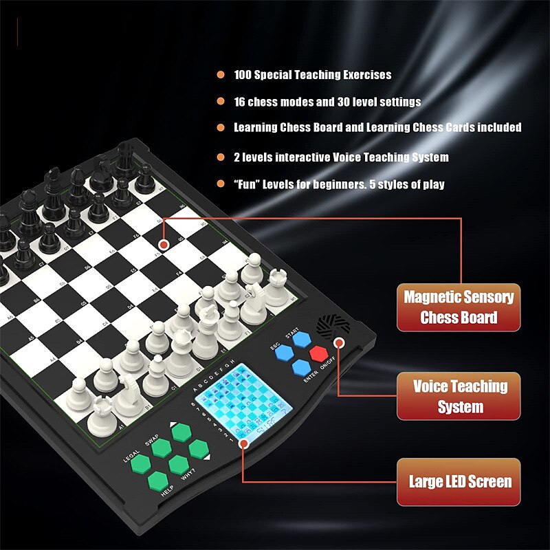 Electronic Chess Set, Board Game, Computer Chess Game, Chess Set Board  Game, Electronic Chess Set Game, Chess Sets Games Lovers, for Beginners  Great