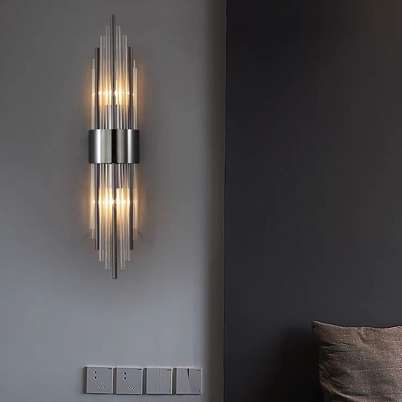 Applique murale LED cristal moderne applique murale appliques murales chambre salle à manger en acier applique murale 110-120v 220-240v 5 w de 2025 ? $199.99 –P4