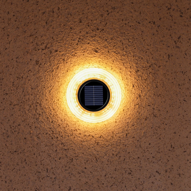 Solar-Untergrundleuchte, 28 LEDs, wasserdicht, für den Außenbereich, Rasenleuchte, Deckleuchte, in den Boden eingelassene Solar-Terrassenlampe, LED-Garten, Hof, Rasen, Gehweg, Dekor, Solar-Wandleuchte 2025 - $15.99 –P11