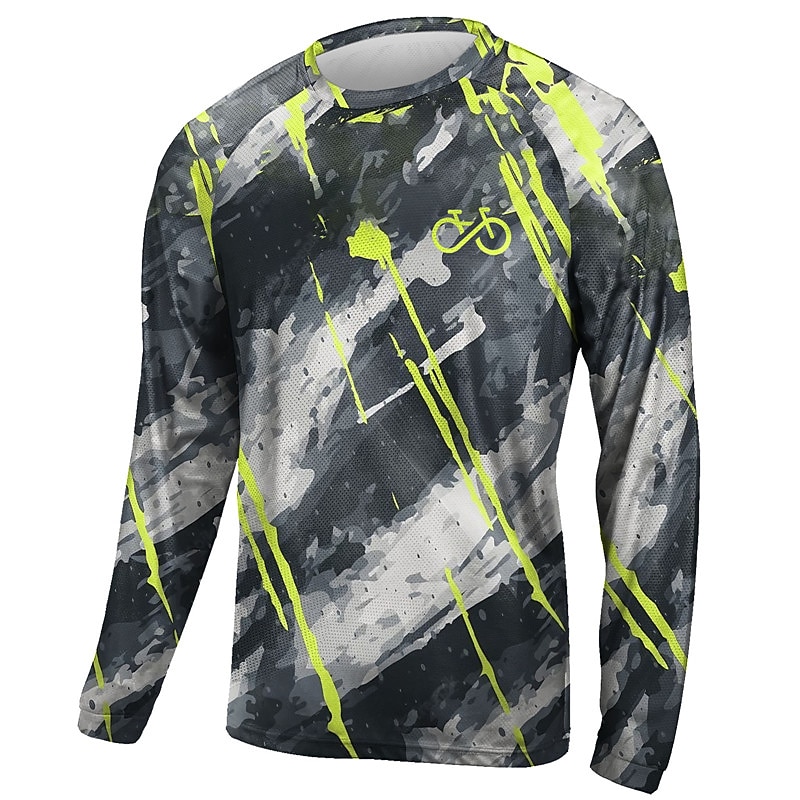 Homme Maillot de descente Graphique manche longue Cyclisme Top avec 3 poches arrière VTT Vélo tout terrain Cyclisme sur route Séchage Rapide Bandes réfléchissantes Poche Arrière Évacuation de de 2026 ? $20.99 –P2