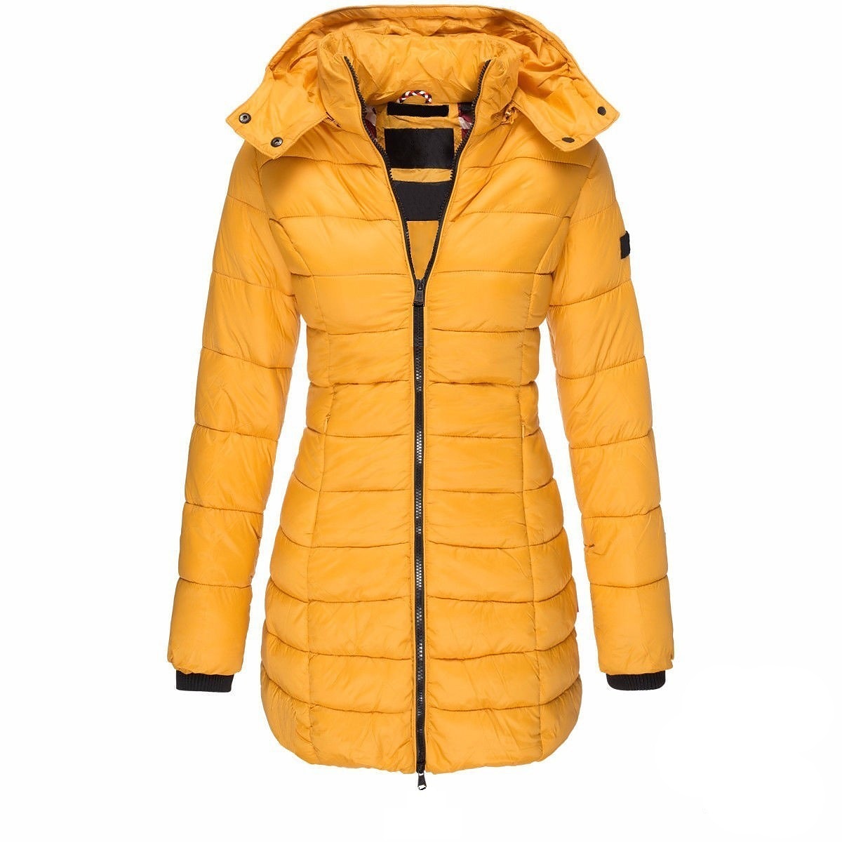 Dames Gewatteerd sportjack Wandelwindjack Winter Buitenshuis Geïsoleerd Thermisch Warm waterdicht Winddicht Overkleding Windjacks Kleding Bovenlichaam Gehele Lengte Zichtbare Rits Vissen Klimmen 2025 - $41.99 -P2