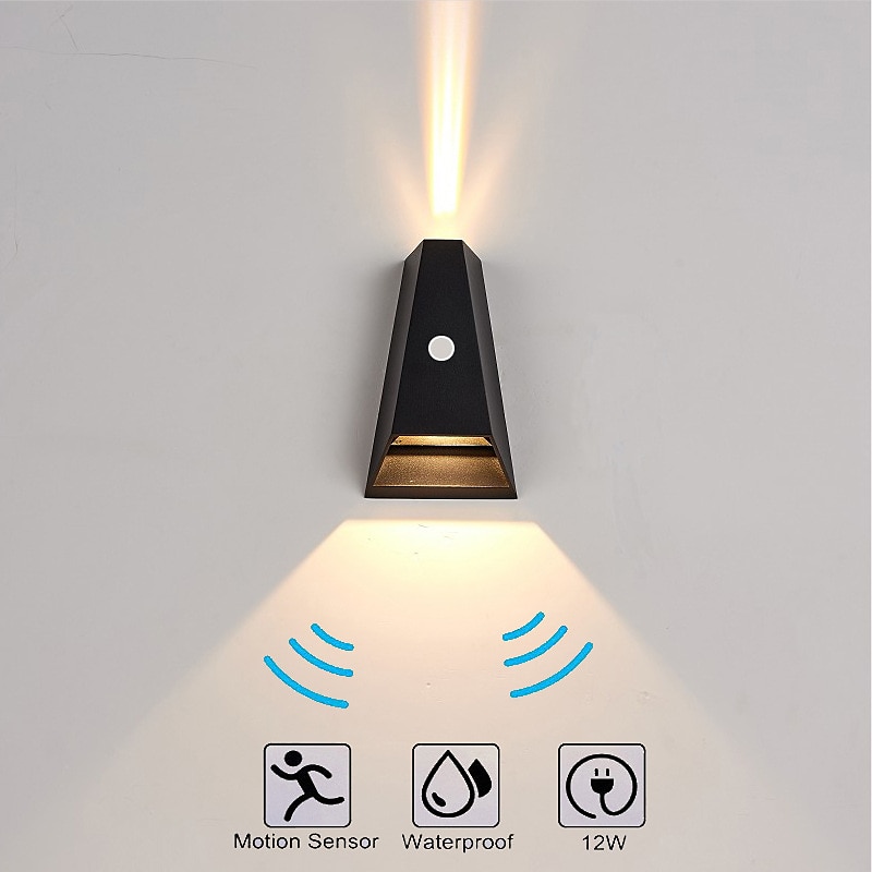 LED Outdoor Wall Lamp 6W with Motion Sensor IP65 Waterproof Light Control Suitable for Bathroom Garage Fence Deck Courtyard 110-240V 2025 - $49.99 –P2