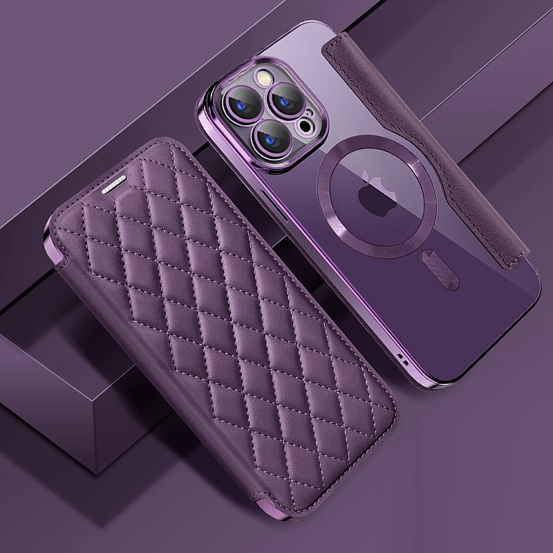Handyhülle für iPhone 16e Apple AirTag iPhone 16 iPhone 15 Pro Max Plus 14 13 12 11 Wallet Case mit Magsafe transparentem Kartensteckplatz Retro TPU PU-Leder 2025 - $21.99 –P7