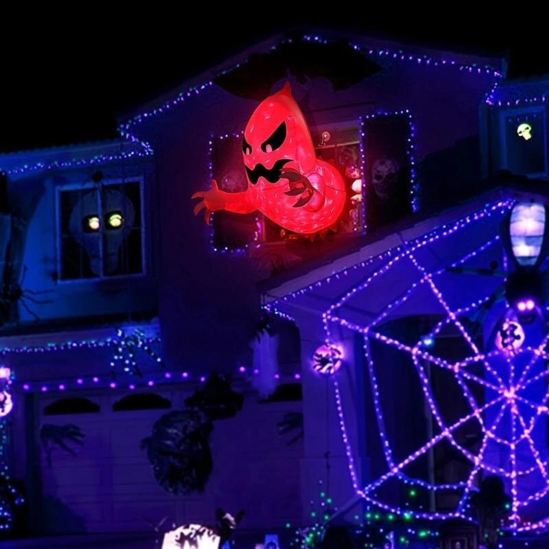 Halloween Inflatables Decorations Outdoor Lighted Ghost Broke Out From Window With Rotating Fire Flame Lights Blow Up Scary Halloween Decorations Party Outside Indoor Yard Garden Lawn Decor 2025 - $50.99 –P3