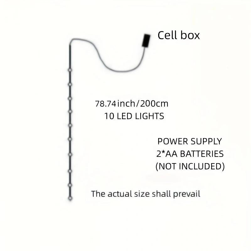 Christmas Snow Globe String Lights For Wishing Bottle Garden Backyard Patio Wedding Party Indoor Outdoor Xmas Decorations, Powered By Battery Box(No Batteries) 2025 - $12.99 –P6