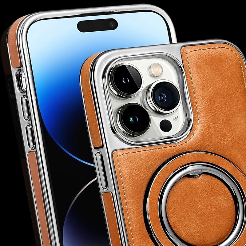 Phone Case For iPhone 16 15 14 Pro Max Plus 13 12 Pro Max Back Cover Magnetic Adsorption with Stand Holder Magnetic Full Body Protective Retro TPU PU Leather 2026 - $23.99 –P7