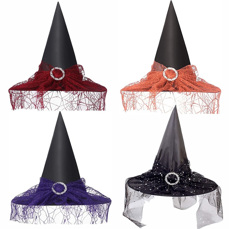 Cosplay Dekorasjon Rekvisitter Kvinnelig Trollmannhette Voksen Heks Hodepryd Barns Feriehette Polyester Taff Walpurgisnatt 2025 - $9.49 –P2