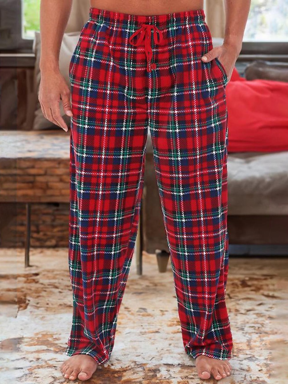 Miesten loungewear Flanelliset pyjamahousut Plaid housut Oleskeluhousut 1 pcs Skottiruutukuvio Graafiset tulosteet Tyylikäs Vapaa-aika Mukavuus Koti Päivittäin Flanelli Mukavuus Housut Kurenauha 2025 - $26.99 –P6