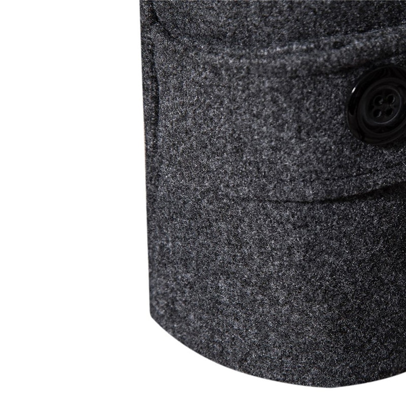 Herr Vinterkappa Peacoat Trenchcoat Utomhus Dagliga kläder Höst vinter 95% polyester 5% bomull Ytterkläder Kläder Mode Streetwear Slät Kavajslag Dubbelknäppt 2025 - $47.99 –P6