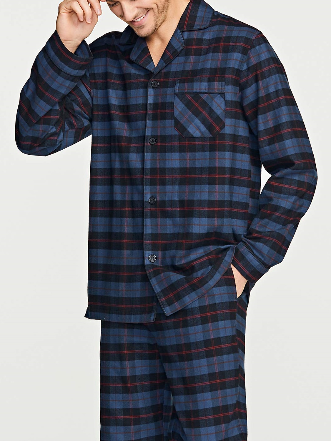 Homens Loungewear Roupa de Dormir Conjunto de Pijama Top e calça de pijama 2 Peças Xadrez à moda Casual Conforto Casa Diário Algodão Conforto Lapela Manga Longa Camisa Social Calça Com Cordão Cintura de 2025 por $30.99 –P11