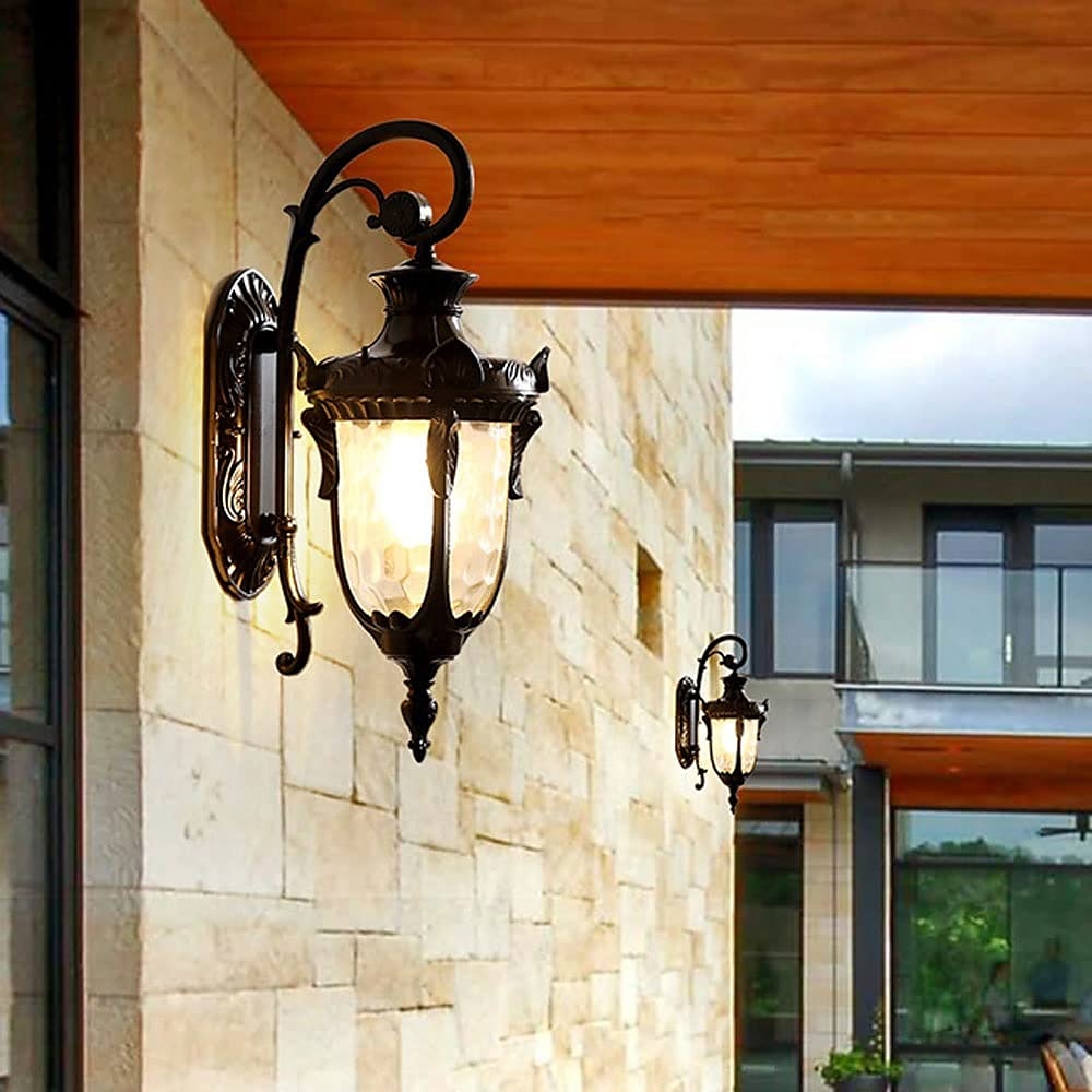 LED-Wandleuchte, Beleuchtungskörper, E27, antike Wandleuchte, Laterne, außen, wasserdicht, rostfrei, Aluminium, Glas, Laterne, Wandleuchte, Laterne, Innenhof, Garten, Balkon, Villa, dekorative 2025 - $202.19 –P13