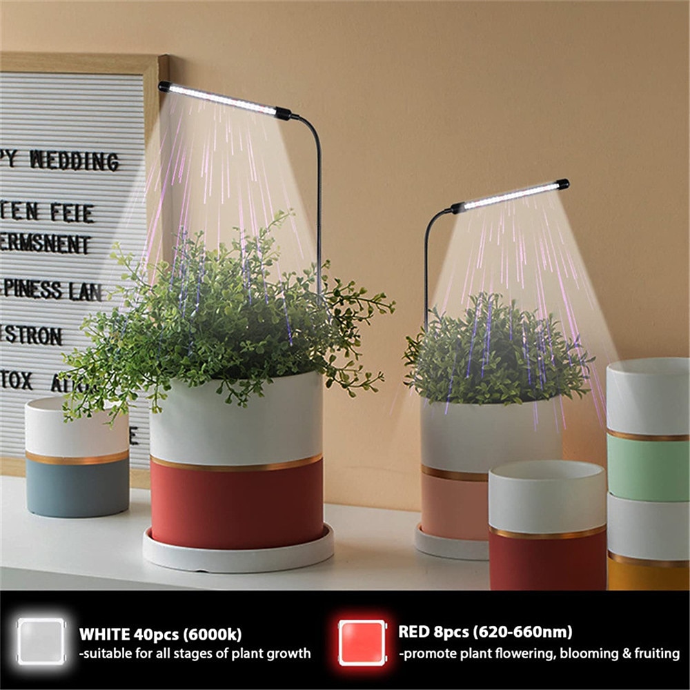 Grow Light Usb Phytolamp Voor Planten Volledig Spectrum Dimbare 4/8/12H Timer Fitolamp Verlichting Thuis bloem Zaailing Clip Phyto Lamp 2025 - $16.99 –P4