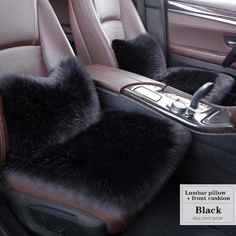 Auto Zitkussen Vacht Hoezen Fiber Faux Wol Mat Lange Plush Universele Vrouwen Warme Auto Zitkussen Winter 2025 - $49.99 –P4