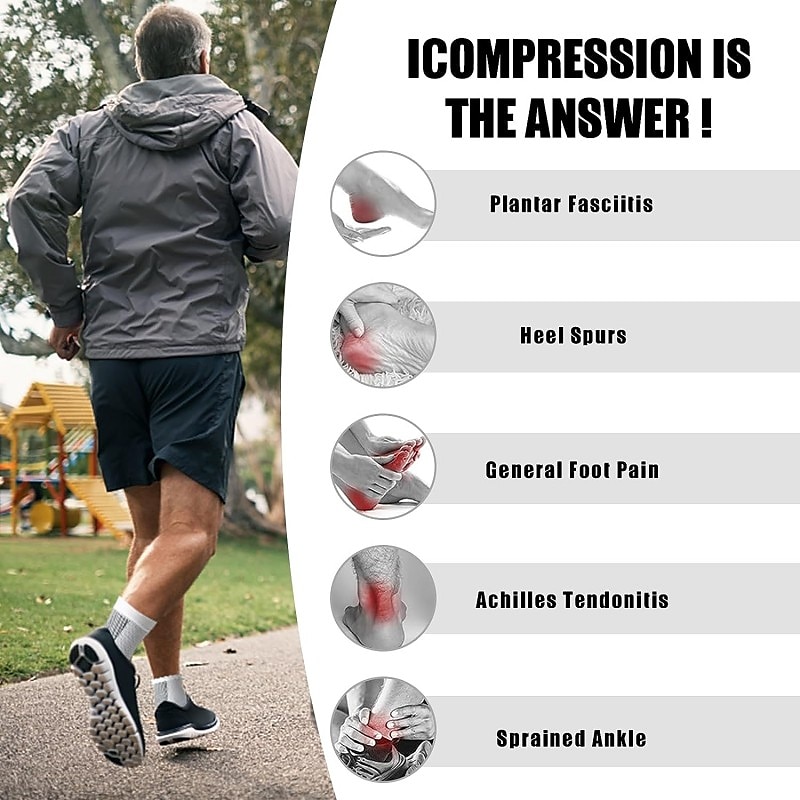 2pairs Neuropathy socks for Women and Men Ankle brace Socks and Tendonitis compression socks For Pain Relief and Plantar Fasciitis for women and man Ankle compression sleeve for ankle swelling 2025 - $9.49 –P2