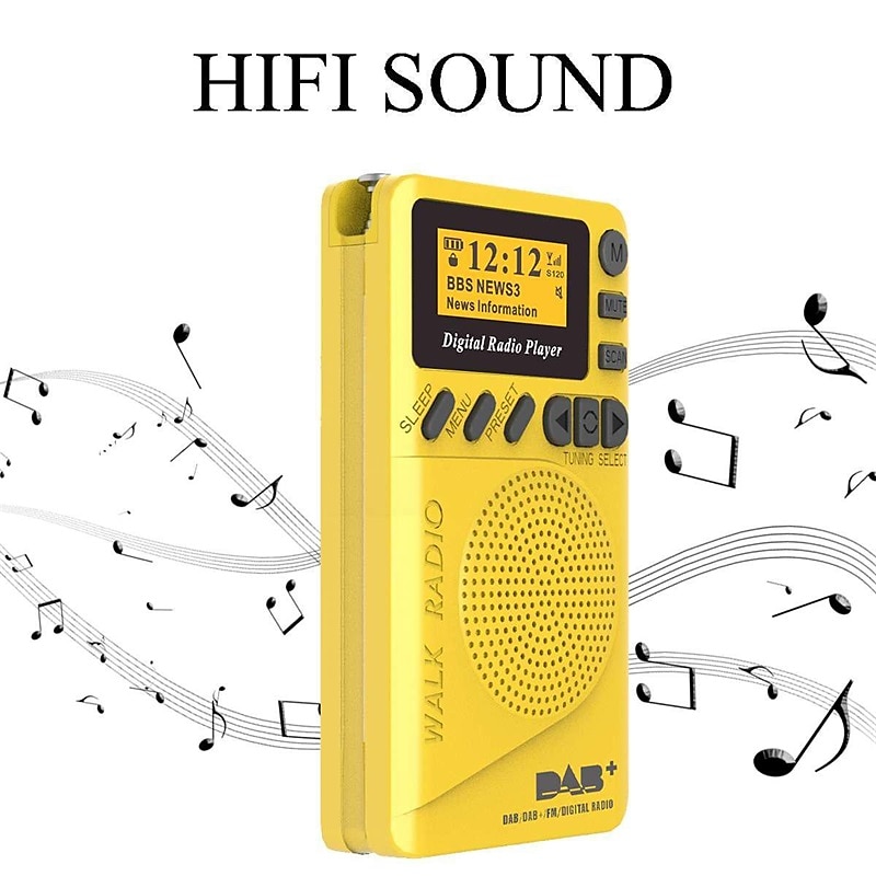 Mini Pocket DAB Digital Radio FM Digital Demodulator Portable MP3 Player with 1.44 Inch LCD Screen Built-in Rechargerable Battery 2025 - $61.99 –P5