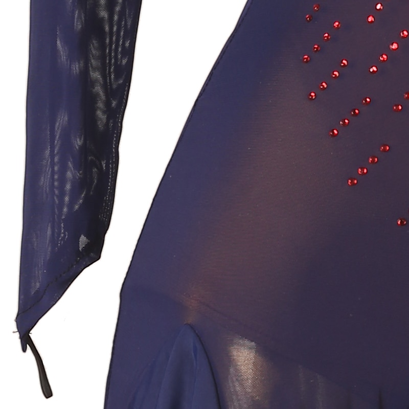 dans salsa rochie de dans latino strasuri antrenament de performanță pentru femei mânecă lungă tul spandex mare 2025 - $148.99 –P6